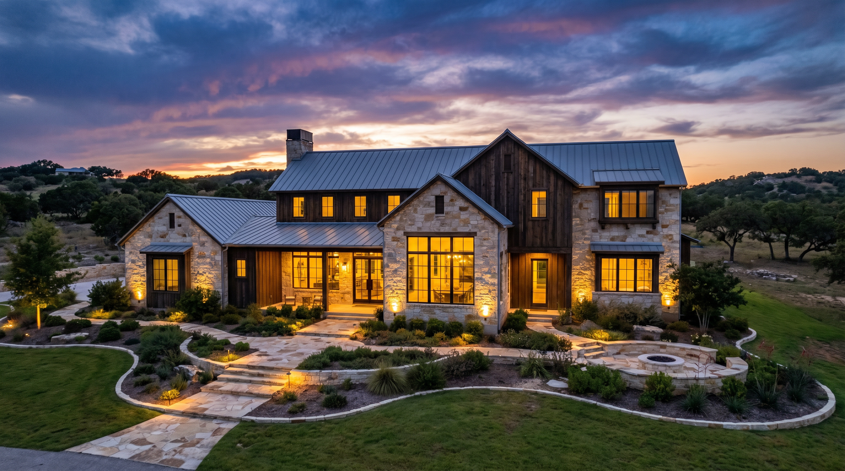 Custom home build example — residential construction
